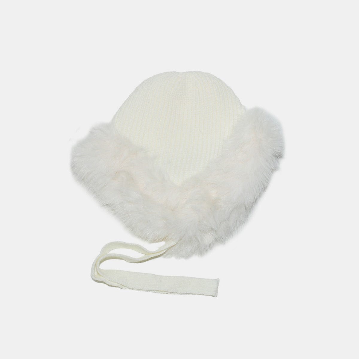 Thermal Tied Fuzzy Winter Hat - Trendsi
