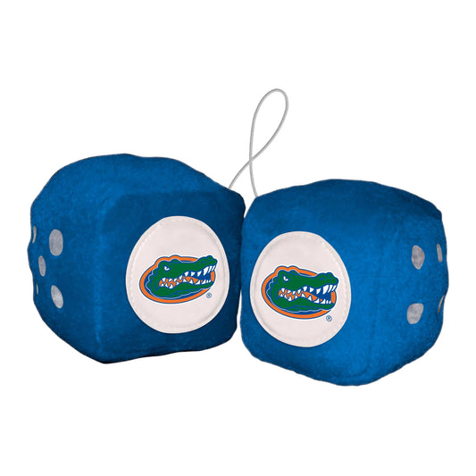 Florida Gators Team Color Fuzzy Dice Décor 3" Set - Florida