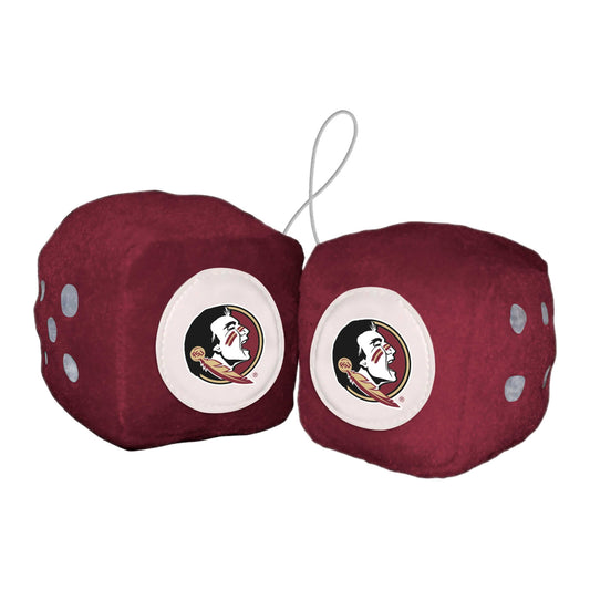 Florida State Seminoles Team Color Fuzzy Dice Décor 3" Set - Florida State