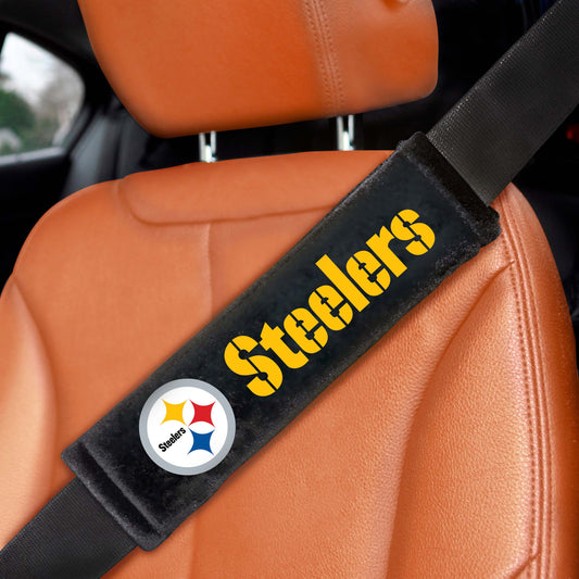 Pittsburgh Steelers Embroidered Seatbelt Pad - 2 Pieces - Pittsburgh Steelers
