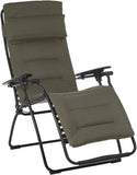 26" Gray Steel Outdoor Zero Gravity Chair with Gray Cushion - Homeroots