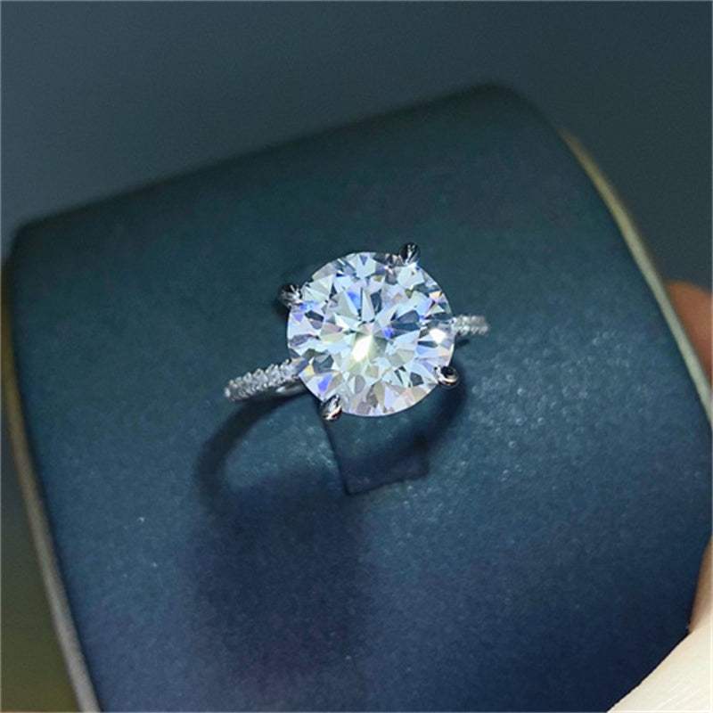 5 Carat Moissanite 925 Sterling Silver Ring - Trendsi - Flyclothing LLC