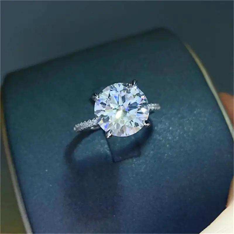 5 Carat Moissanite 925 Sterling Silver Ring - Trendsi - Flyclothing LLC