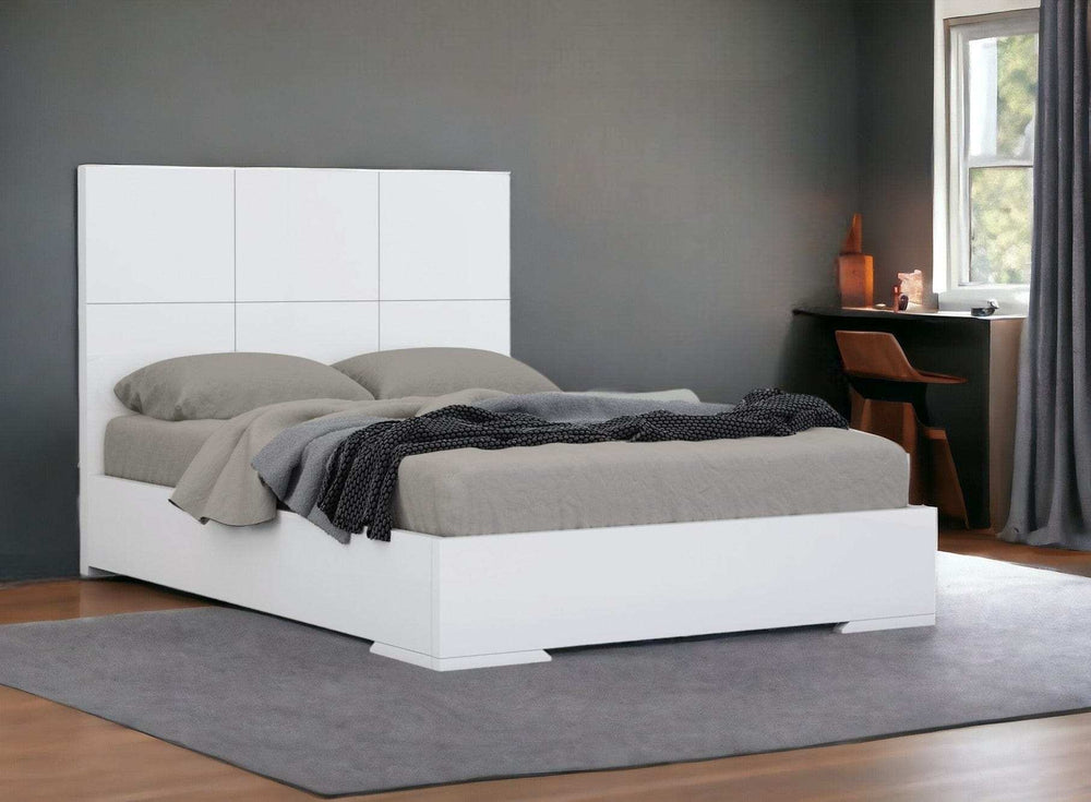 White Stainless Steel King Bed Frame - Homeroots - Flyclothing LLC