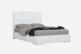 White Stainless Steel King Bed Frame - Homeroots