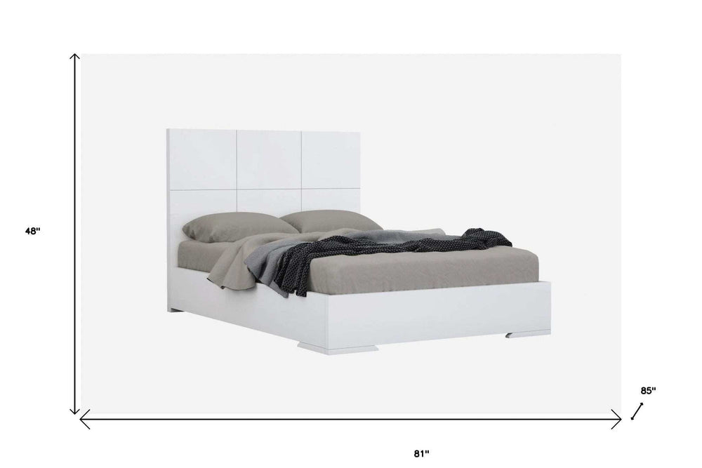 White Stainless Steel King Bed Frame - Homeroots - Flyclothing LLC