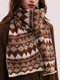 Vintage Geometric Knitted Scarf - Trendsi - Flyclothing LLC