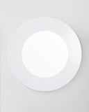 40" White Round Framed Accent Mirror - Homeroots