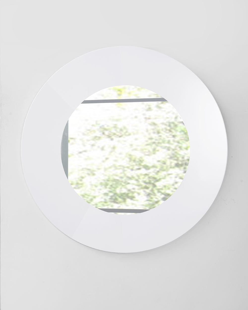 40" White Round Framed Accent Mirror - Homeroots - Flyclothing LLC