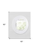 40" White Round Framed Accent Mirror - Homeroots - Flyclothing LLC