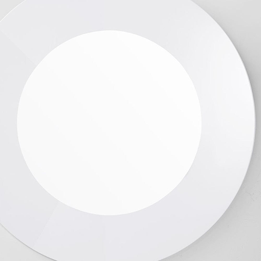 40" White Round Framed Accent Mirror - Homeroots - Flyclothing LLC