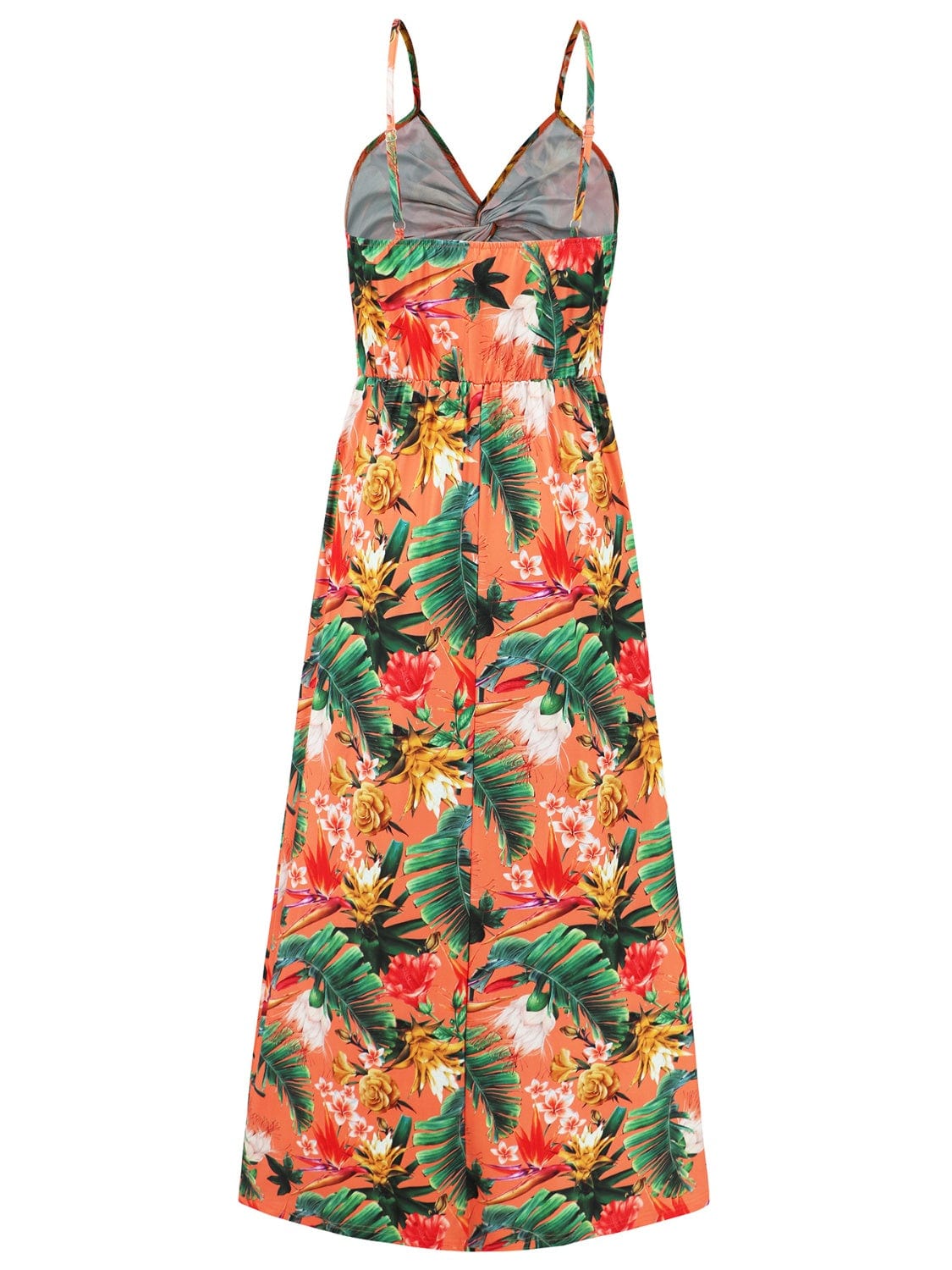 Twisted Printed V-Neck Cami Dress - Trendsi