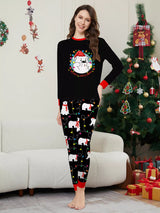 Full Size Family Matching Christmas Pajamas Set with Polar Bear Print Plus Size - Trendsi - Flyclothing LLC