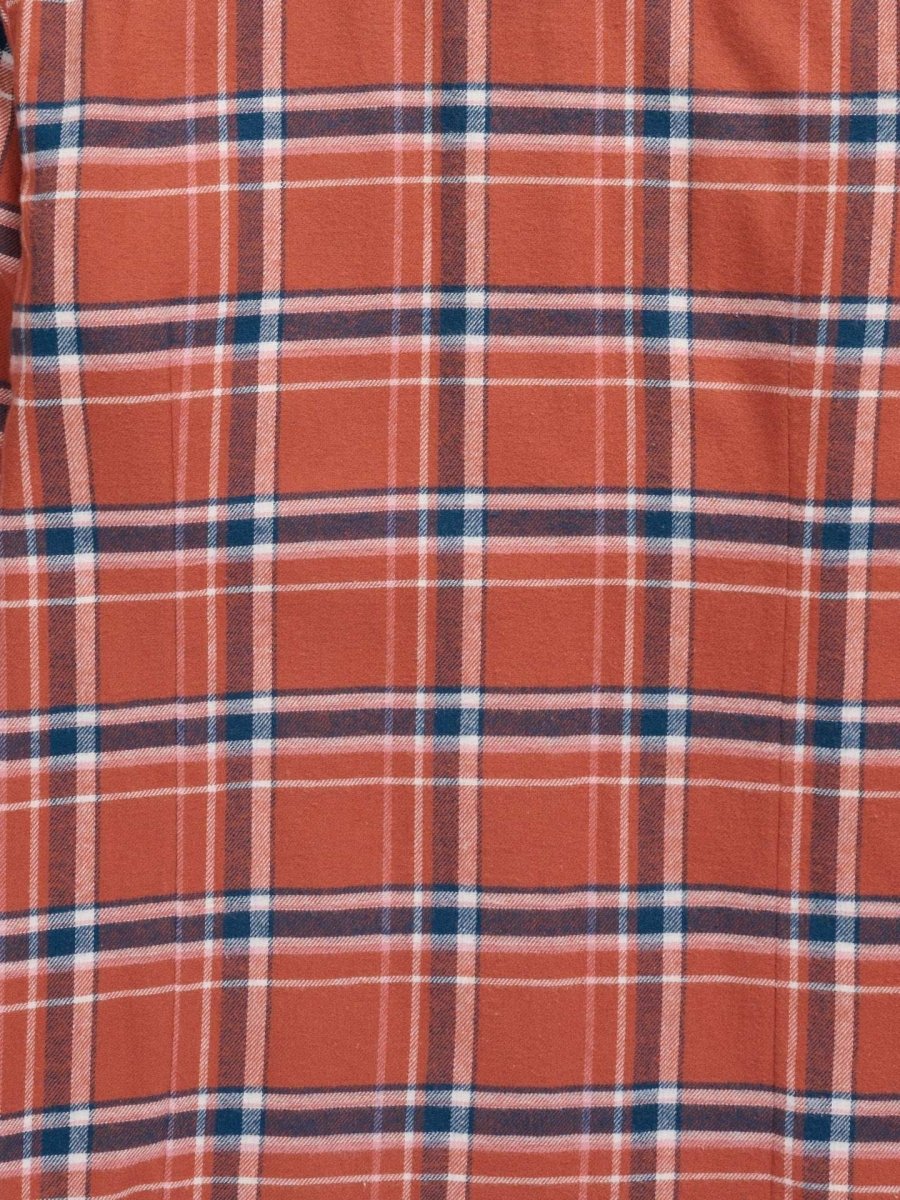 Women's Ely Walker Rust Plaid Flannel Western Snap Shirt - Ely Cattleman - Flyclothing LLC