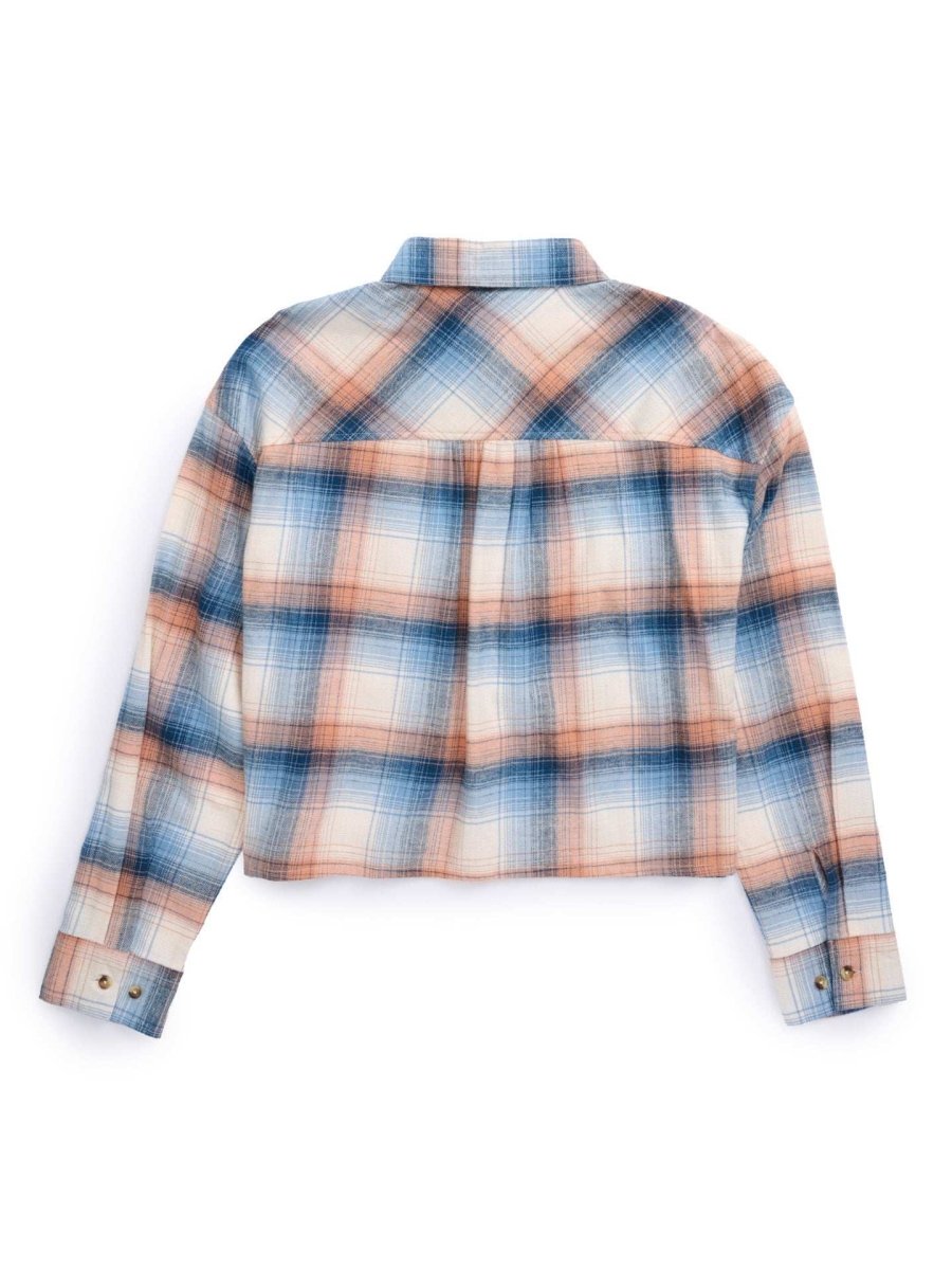 Women's Ely Walker Cropped Boyfriend Flannel Shirt - Ely Cattleman - Flyclothing LLC