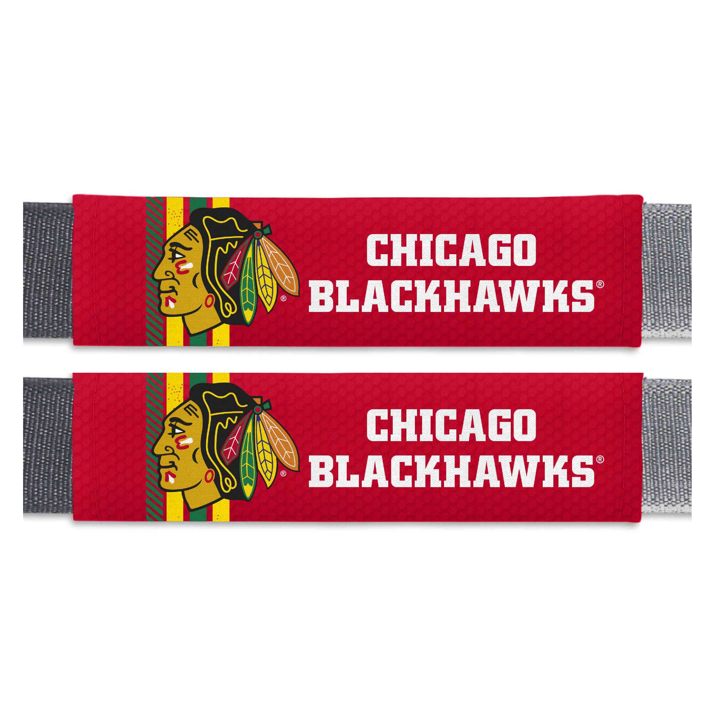 Chicago Blackhawks Team Color Rally Seatbelt Pad - 2 Pieces - Chicago Blackhawks