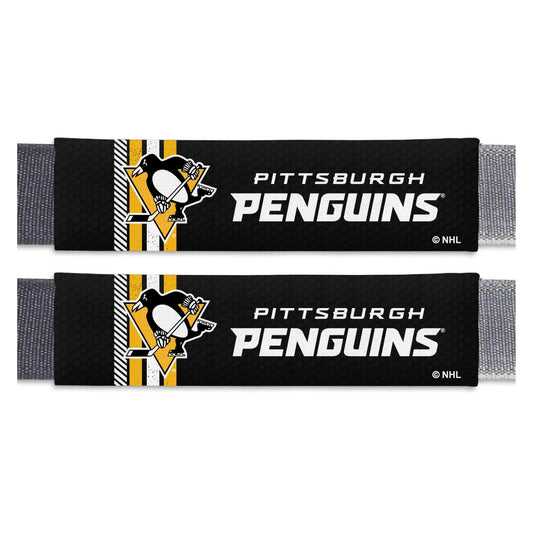 Pittsburgh Penguins Team Color Rally Seatbelt Pad - 2 Pieces - Pittsburgh Penguins