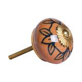 1.5" X 1.5" X 1.5" Orange Gold And Black  Knobs 8 Pack - Homeroots