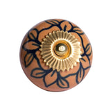 1.5" X 1.5" X 1.5" Orange Gold And Black  Knobs 8 Pack - Homeroots