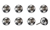 1.5" X 1.5" X 1.5" White Silver And Gray Knobs 8 Pack - Homeroots
