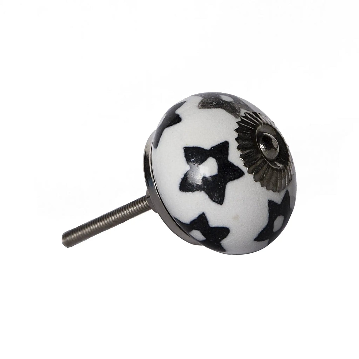 1.5" X 1.5" X 1.5" White Silver And Gray Knobs 8 Pack - Homeroots - Flyclothing LLC