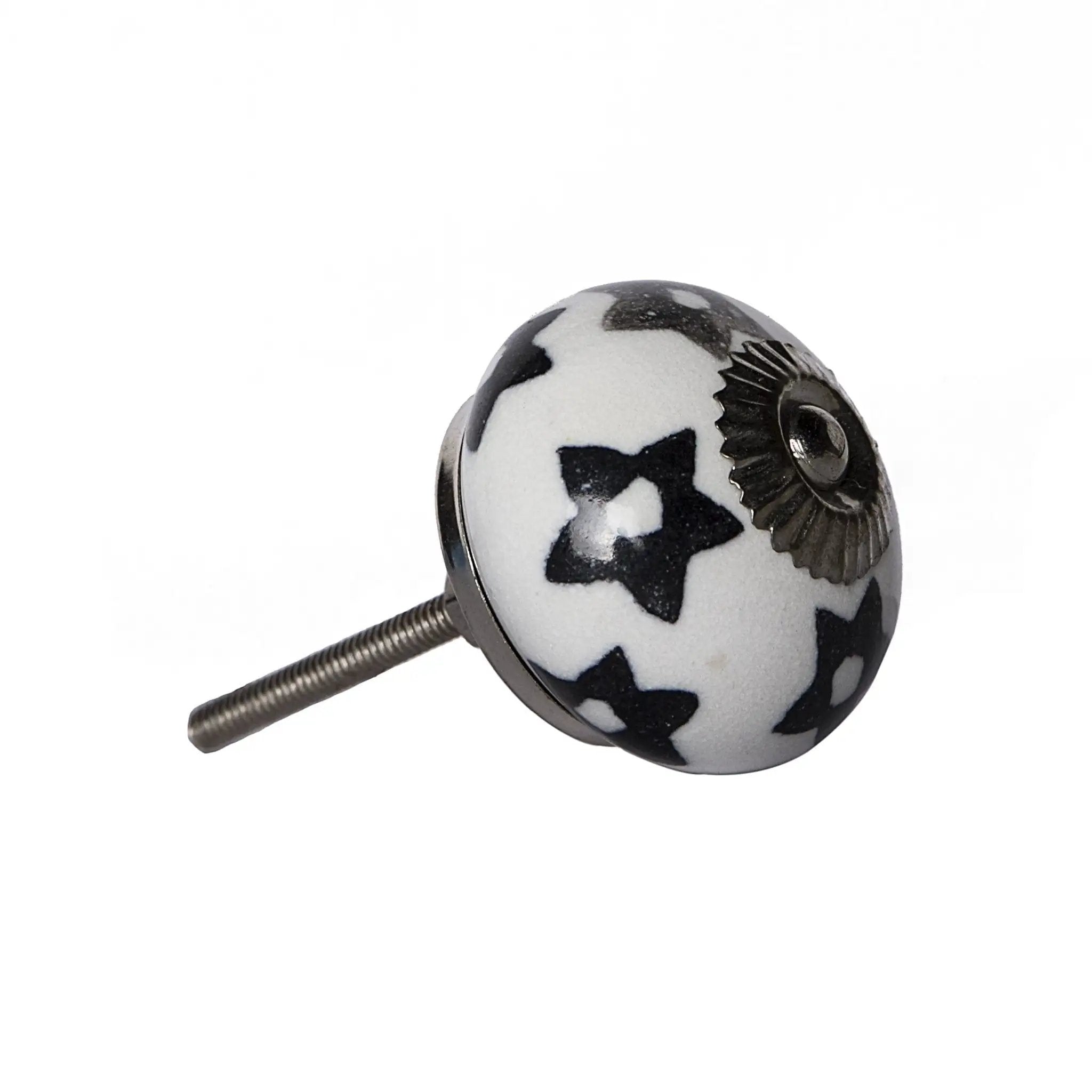 1.5" X 1.5" X 1.5" White Silver And Gray Knobs 8 Pack - Homeroots - Flyclothing LLC