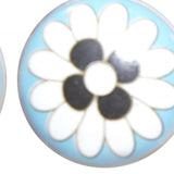 Charming Light Blue And Black Set Of 8 Knobs - Homeroots