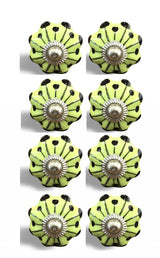 1.5" X 1.5" X 1.5" Lemon Black And Silver Knobs 8 Pack - Homeroots - Flyclothing LLC