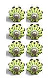 1.5" X 1.5" X 1.5" Lemon Black And Silver  Knobs 8 Pack - Homeroots
