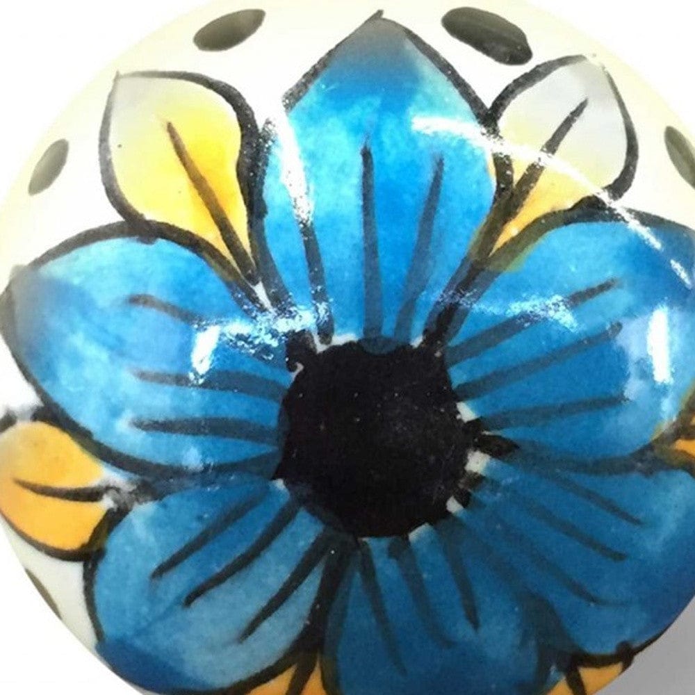 1.5" X 1.5" X 1.5" Blue Black And Yellow Knobs 8 Pack - Homeroots - Flyclothing LLC