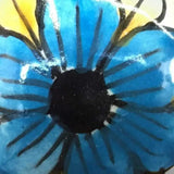 1.5" X 1.5" X 1.5" Blue Black And Yellow  Knobs 8 Pack - Homeroots