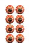 1.5" X 1.5" X 1.5" Bronze White And Orange  Knobs 8 Pack - Homeroots