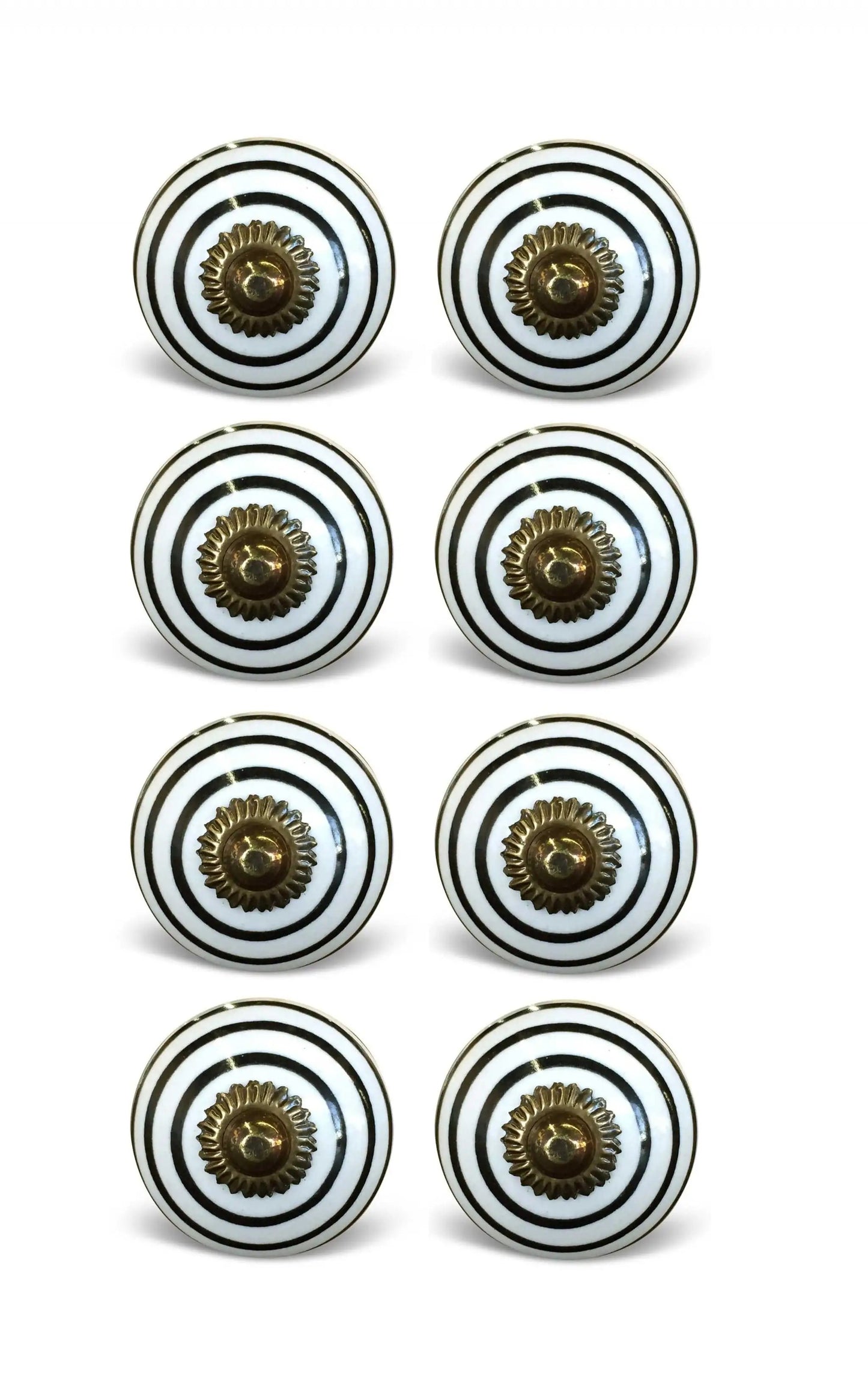 1.5" X 1.5" X 1.5" Hues Of Bronze White And Black Knobs 8 Pack - Homeroots - Flyclothing LLC
