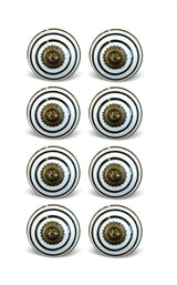1.5" X 1.5" X 1.5" Hues Of Bronze White And Black Knobs 8 Pack - Homeroots - Flyclothing LLC
