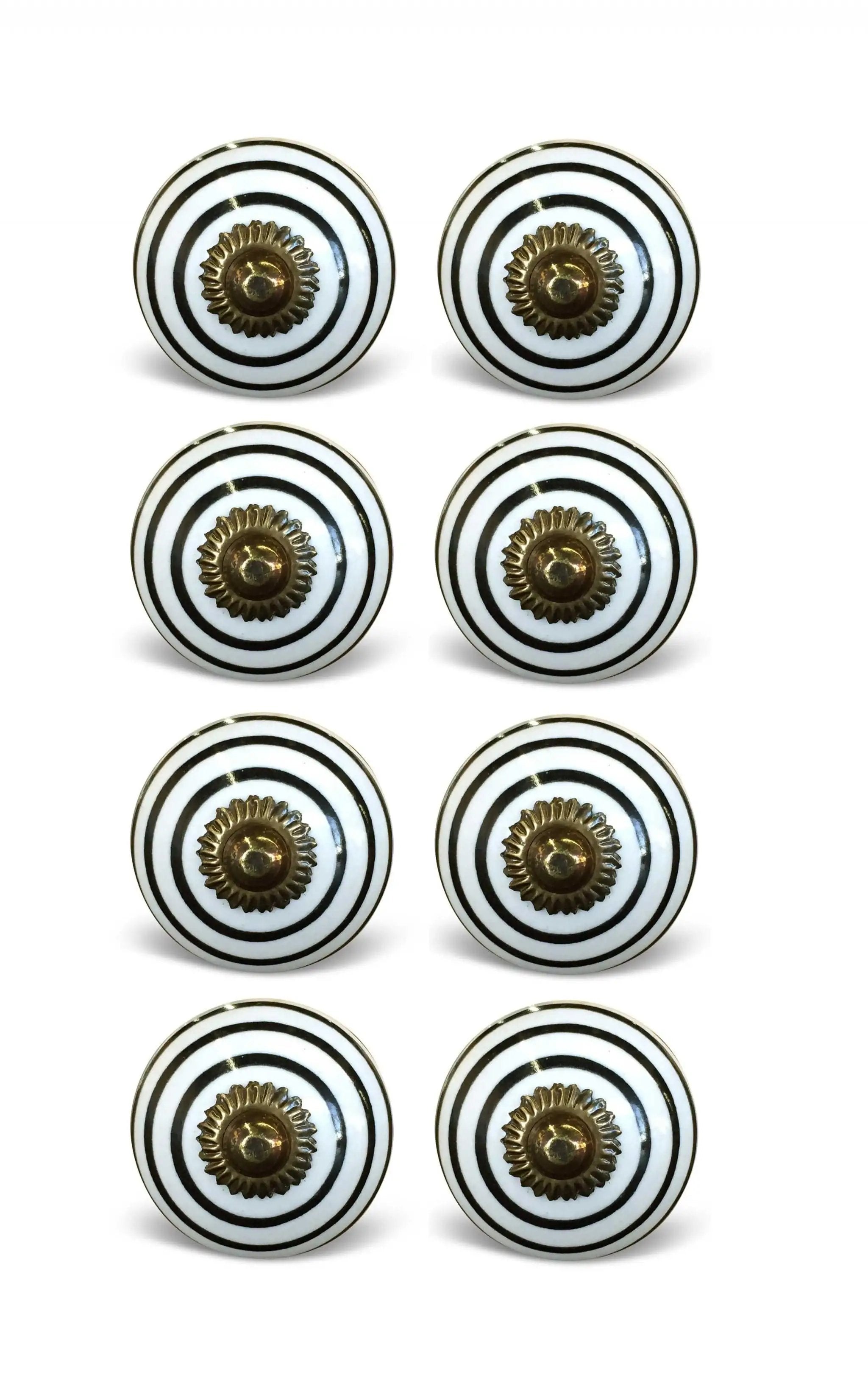 1.5" X 1.5" X 1.5" Hues Of Bronze White And Black Knobs 8 Pack - Homeroots - Flyclothing LLC