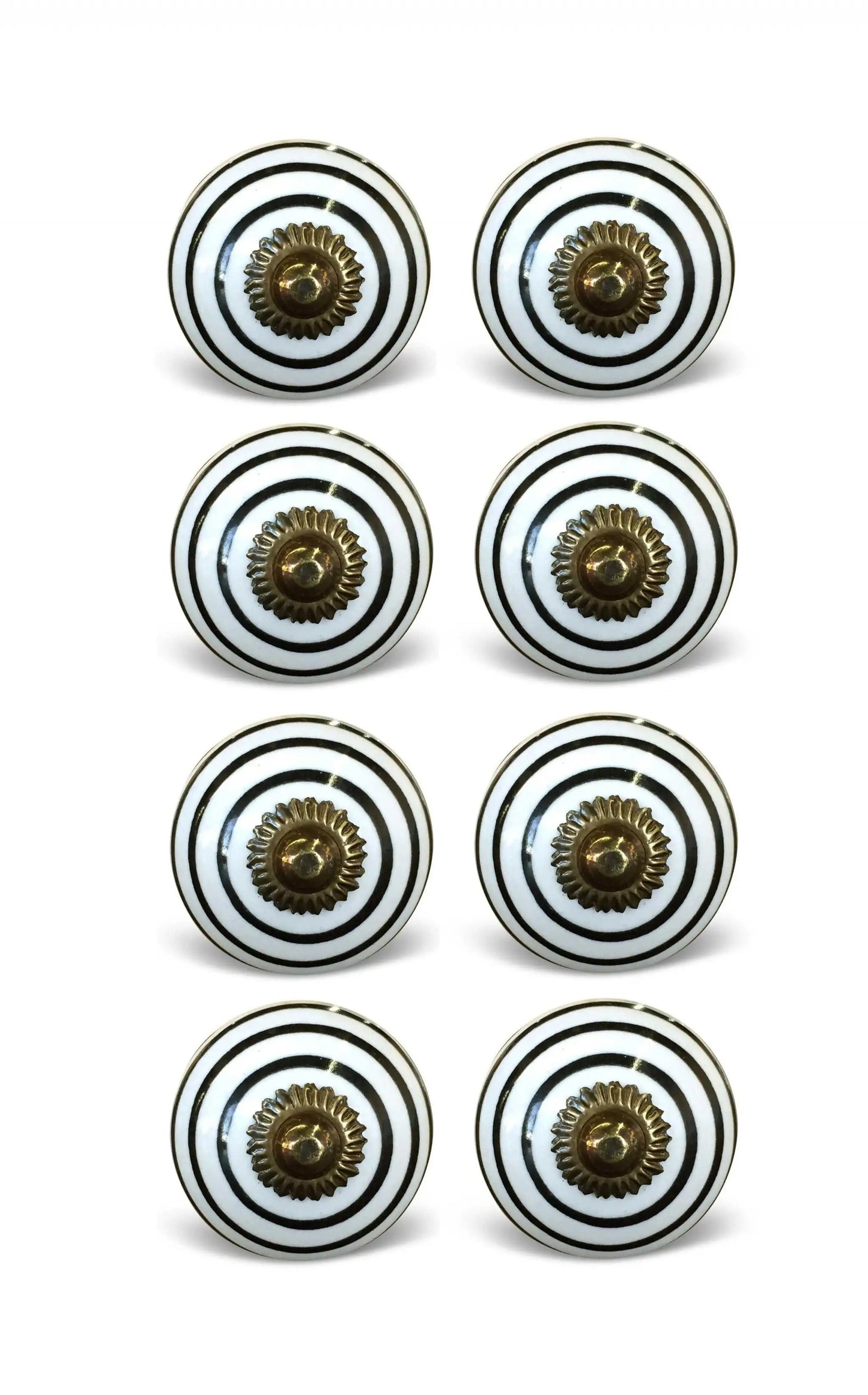 1.5" X 1.5" X 1.5" Hues Of Bronze White And Black Knobs 8 Pack - Homeroots - Flyclothing LLC