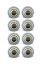 1.5" X 1.5" X 1.5" Hues Of Bronze White And Black Knobs 8 Pack - Homeroots - Flyclothing LLC