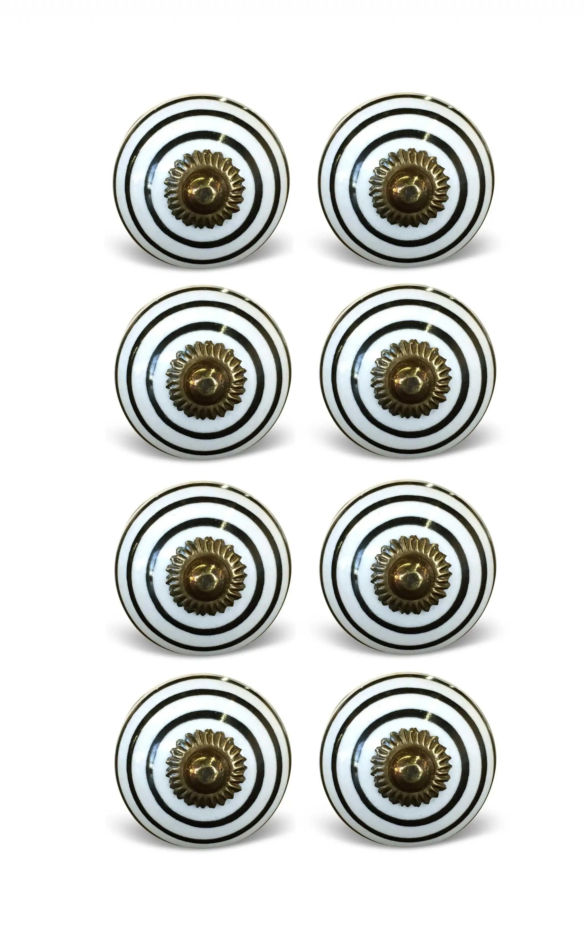 1.5" X 1.5" X 1.5" Hues Of Bronze White And Black Knobs 8 Pack - Homeroots - Flyclothing LLC