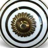 1.5" X 1.5" X 1.5" Hues Of Bronze White And Black  Knobs 8 Pack - Homeroots