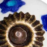 1.5" X 1.5" X 1.5" White Blue And Turquoise  Knobs 12 Pack - Homeroots