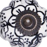 1.5" X 1.5" X 1.5" White Black And Gold  Knobs 12 Pack - Homeroots