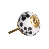 1.5" X 1.5" X 1.5" White Black And Yellow  Knobs 12 Pack - Homeroots