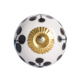 1.5" X 1.5" X 1.5" White Black And Yellow  Knobs 12 Pack - Homeroots