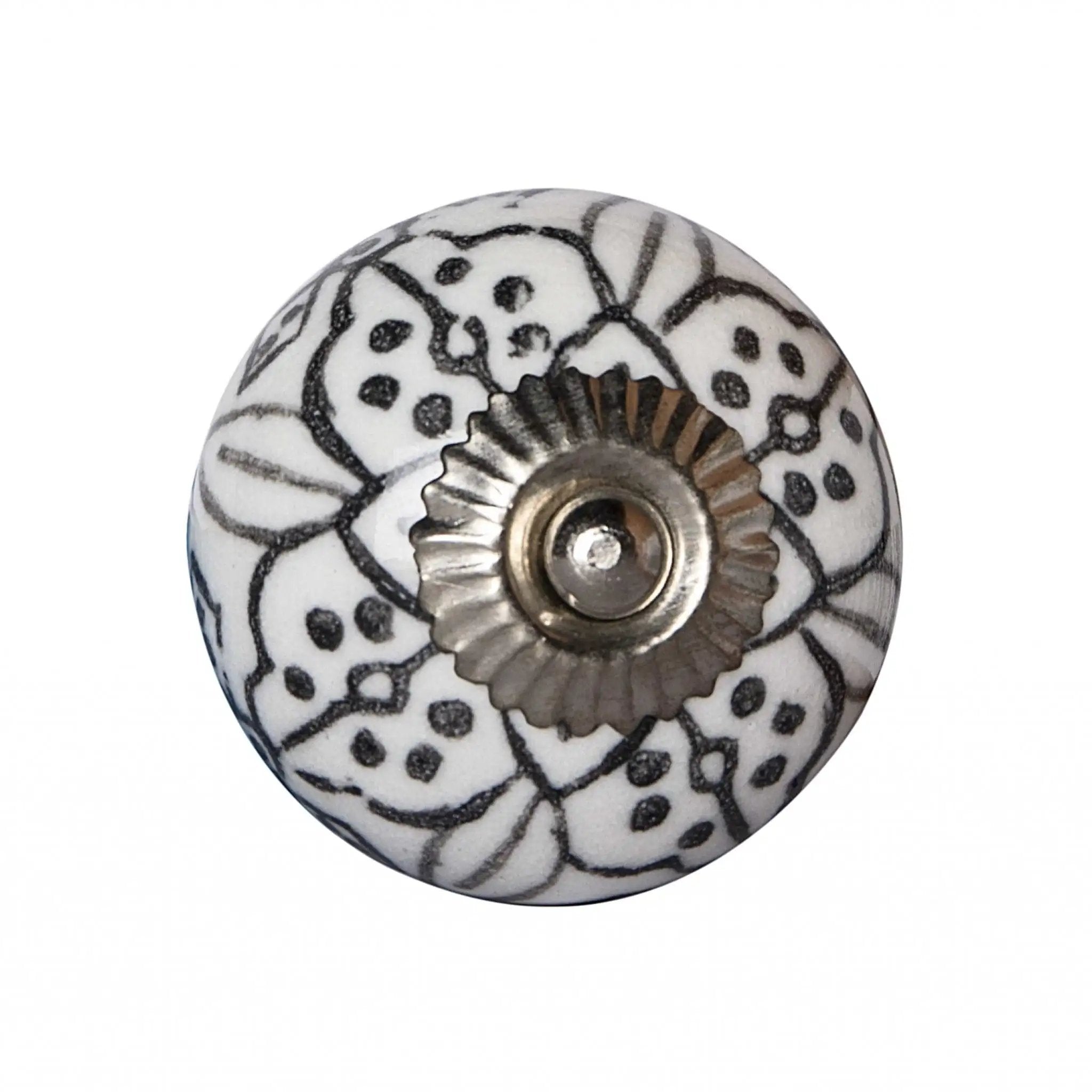 1.5" X 1.5" X 1.5" Black Gray And Silver Knobs 12 Pack - Homeroots - Flyclothing LLC