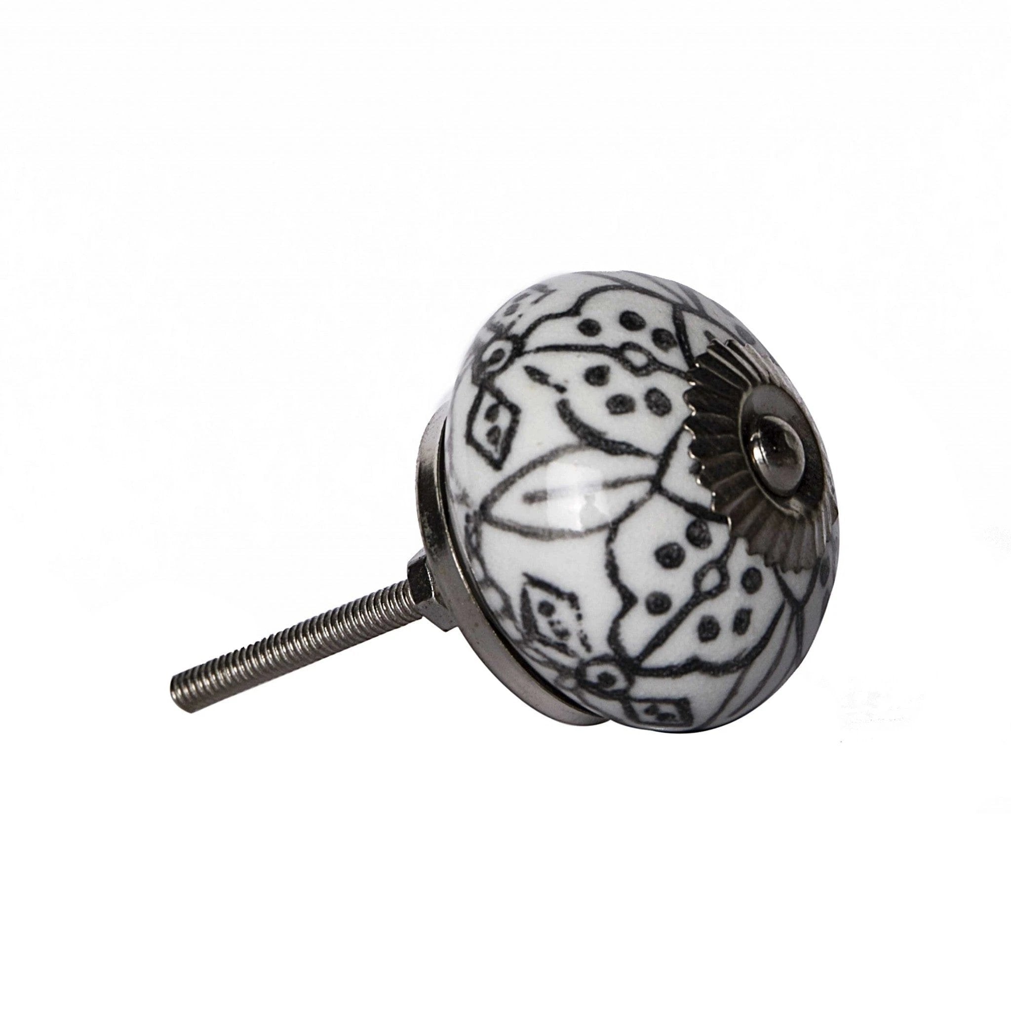 1.5" X 1.5" X 1.5" Black Gray And Silver Knobs 12 Pack - Homeroots - Flyclothing LLC