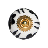 1.5" X 1.5" X 1.5" White Black And Yellow  Knobs 12 Pack - Homeroots