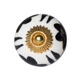 1.5" X 1.5" X 1.5" White Black And Yellow  Knobs 12 Pack - Homeroots