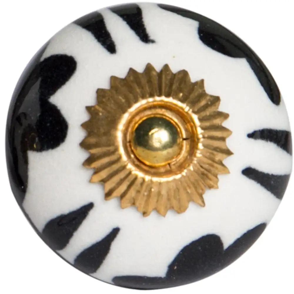 1.5" X 1.5" X 1.5" White Black And Yellow Knobs 12 Pack - Homeroots - Flyclothing LLC