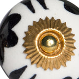 1.5" X 1.5" X 1.5" White Black And Yellow  Knobs 12 Pack - Homeroots
