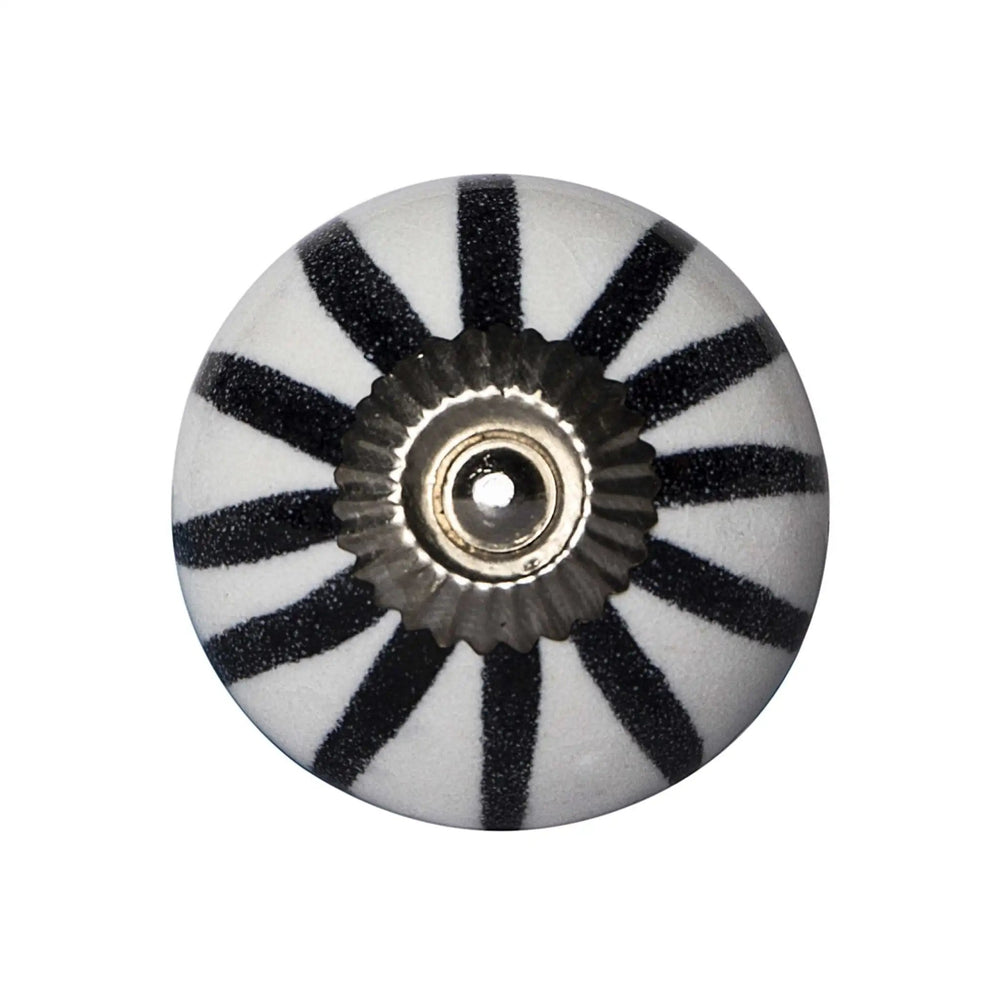 1.5" X 1.5" X 1.5" White Black And Silver Knobs 12 Pack - Homeroots - Flyclothing LLC